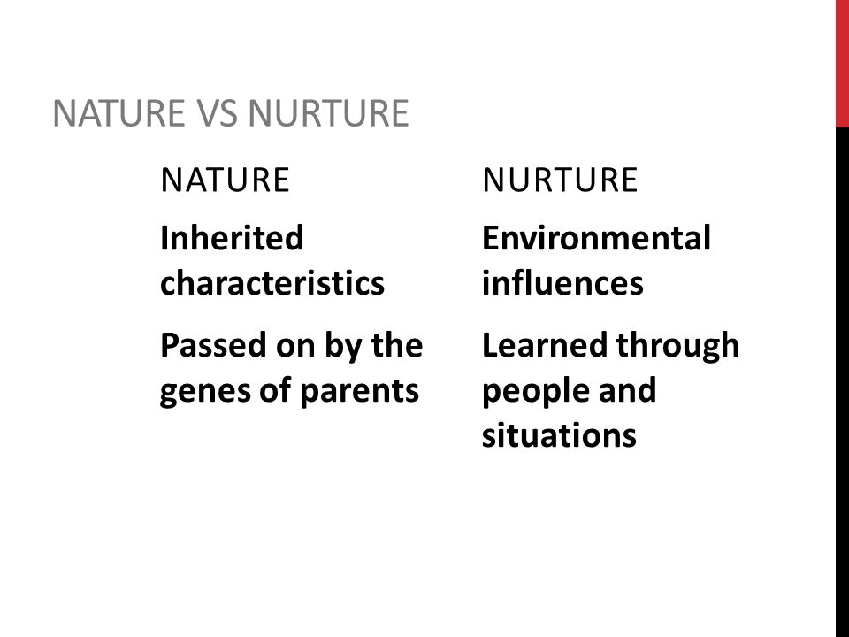 A comparison of nature and nurture influence on language acquisition